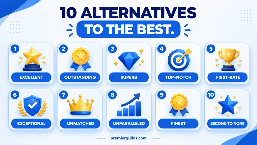 10 alternatives to the best including excellent outstanding superb and exceptional