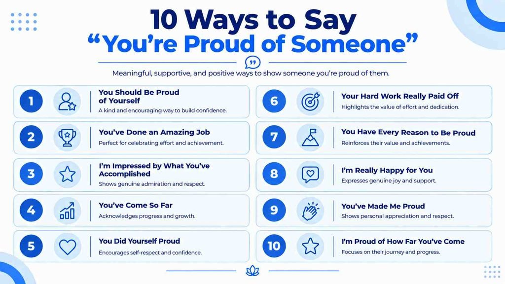 10 ways to say you're proud of someone with meaningful alternatives