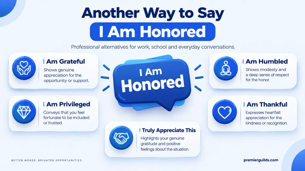 I am humbled as another way to say I am honored