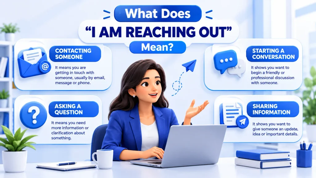 Meaning of I am reaching out in professional communication