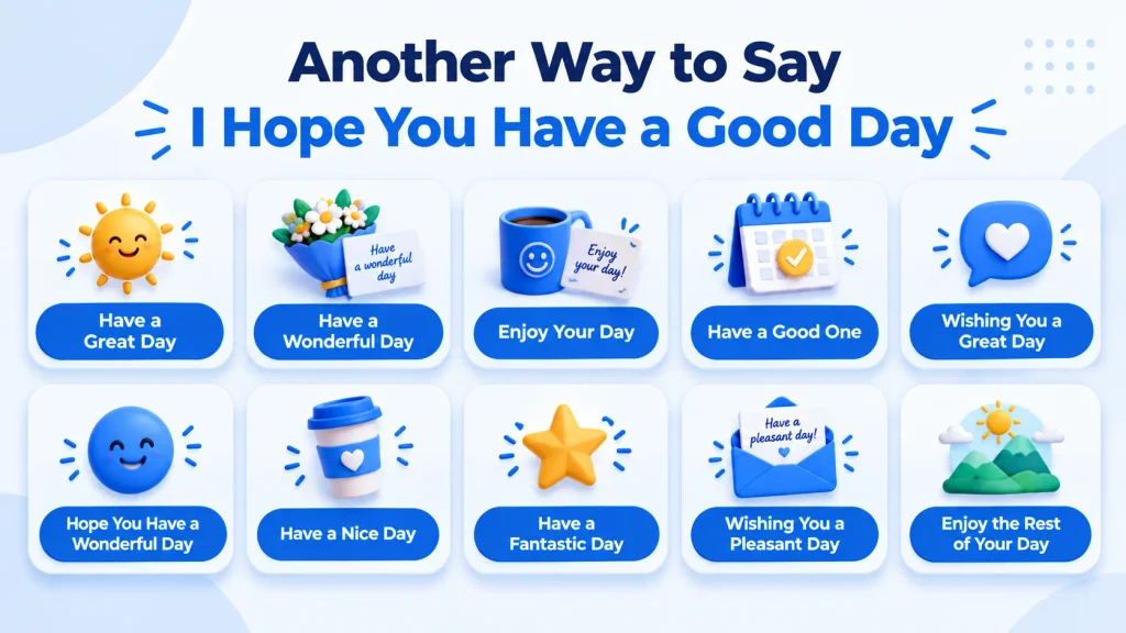 10 alternatives for another way to say I hope you have a good day