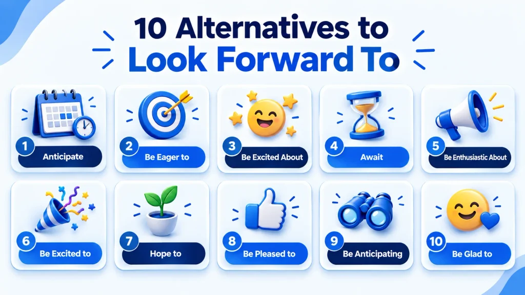 10 alternatives for another way to say look forward to