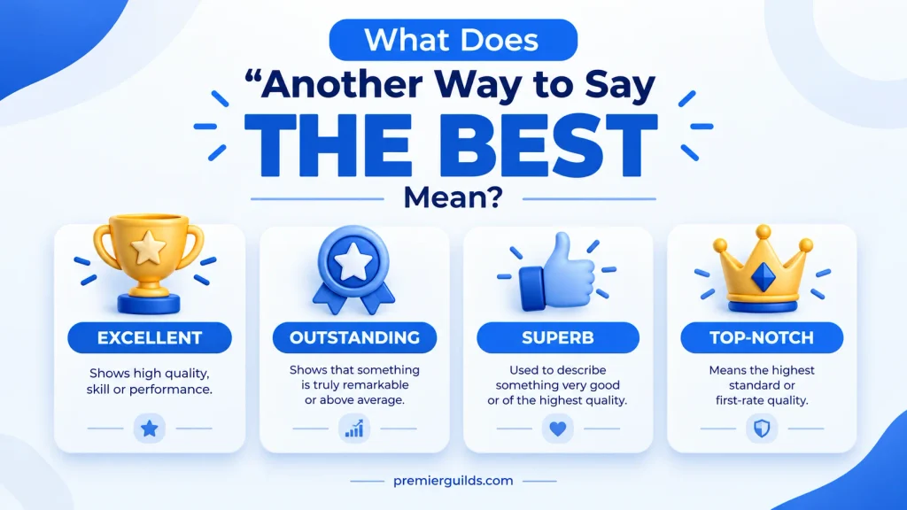 Meaning of another way to say the best with excellent outstanding superb and top-notch