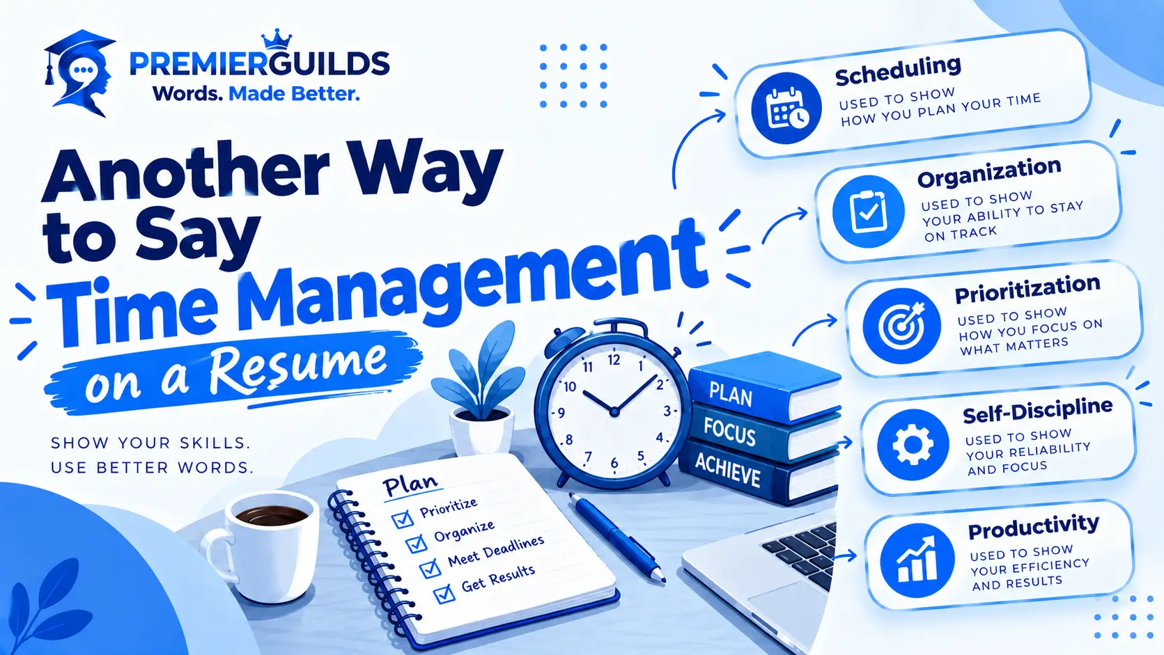 another way to say time management on a resume
