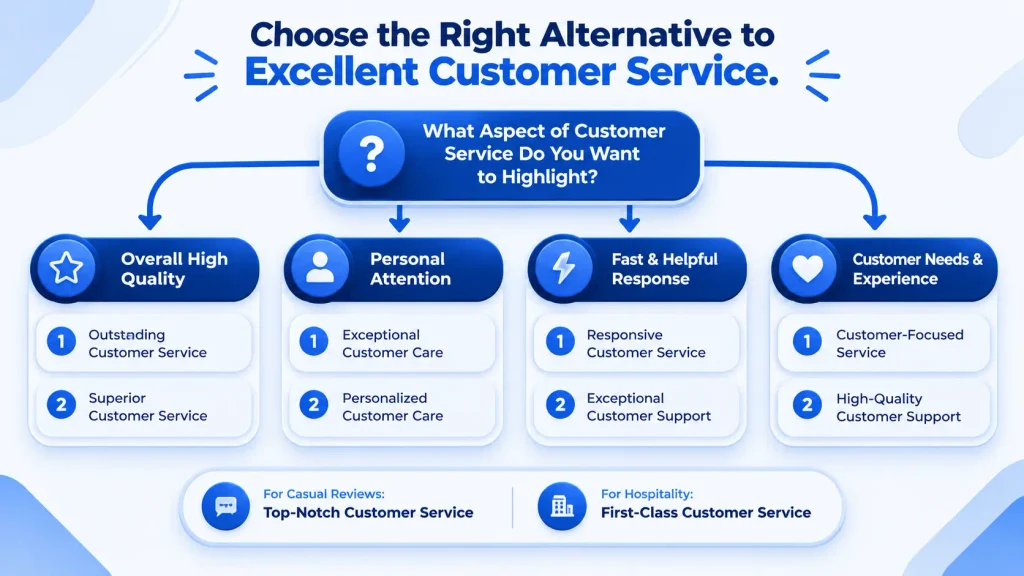 how to choose the right alternative to excellent customer service by context