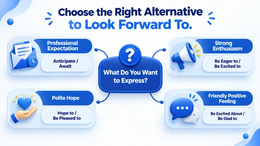 how to choose the right alternative to look forward to by context