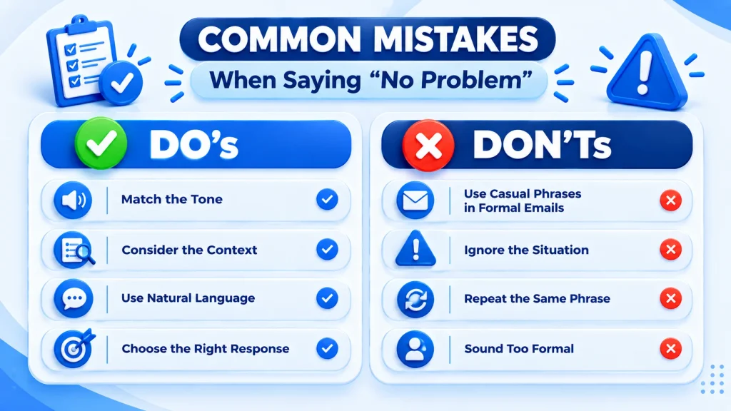 Common mistakes when using alternatives to no problem