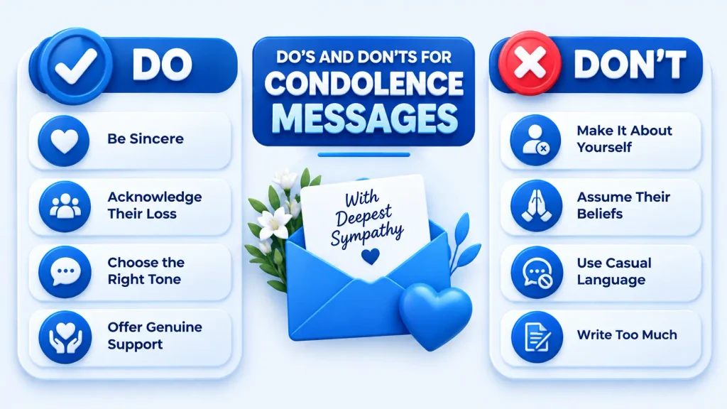 Do’s and don’ts for writing respectful condolence and sympathy messages