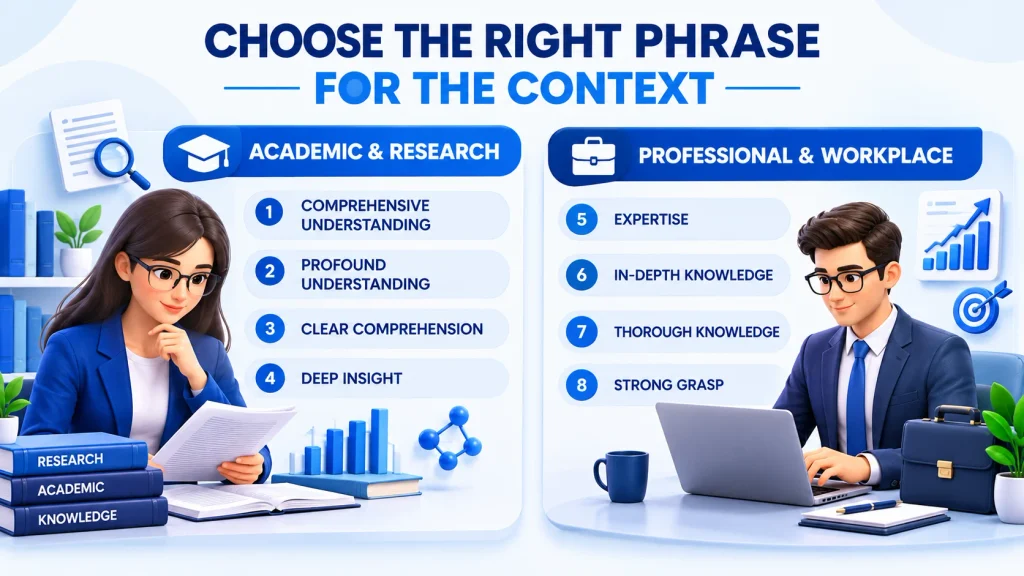 Academic and professional alternatives to deep understanding by context