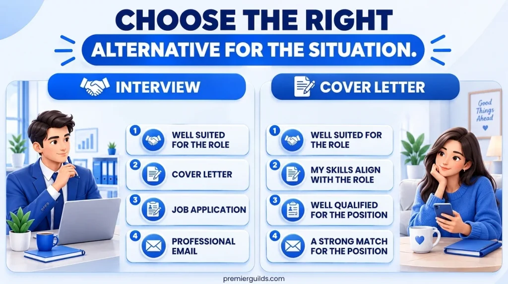 Good fit for a job alternatives for interviews cover letters applications and emails