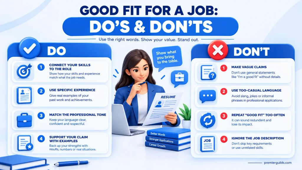 Do’s and don’ts for using alternatives to good fit for a job