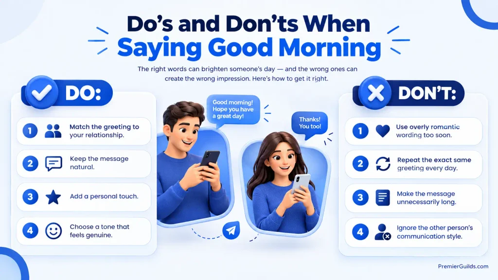 Dos and don'ts for using alternatives to good morning handsome