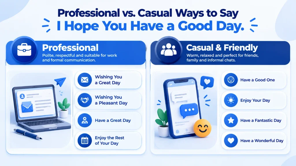 professional and casual alternatives to I hope you have a good day