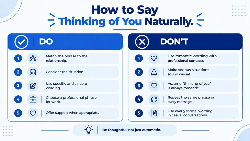 Dos and don'ts for using thinking of you alternatives