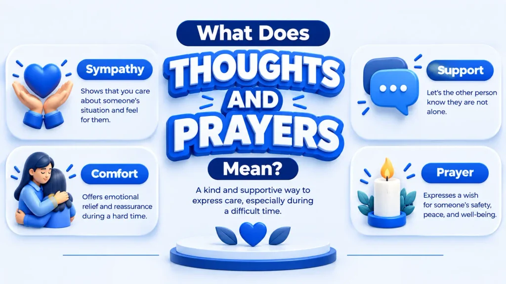 Meaning of thoughts and prayers showing sympathy support comfort and prayer