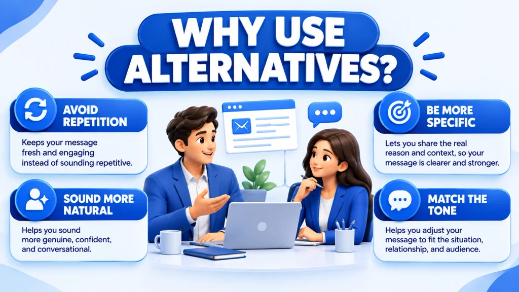 Why use alternatives to I am reaching out in professional emails