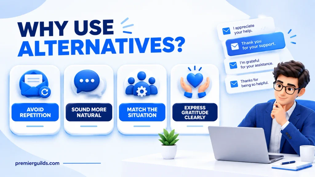 Why use alternatives to thank you for your cooperation in professional emails