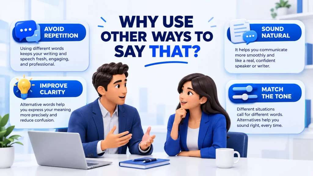 Why use alternatives to that for clearer and more natural communication