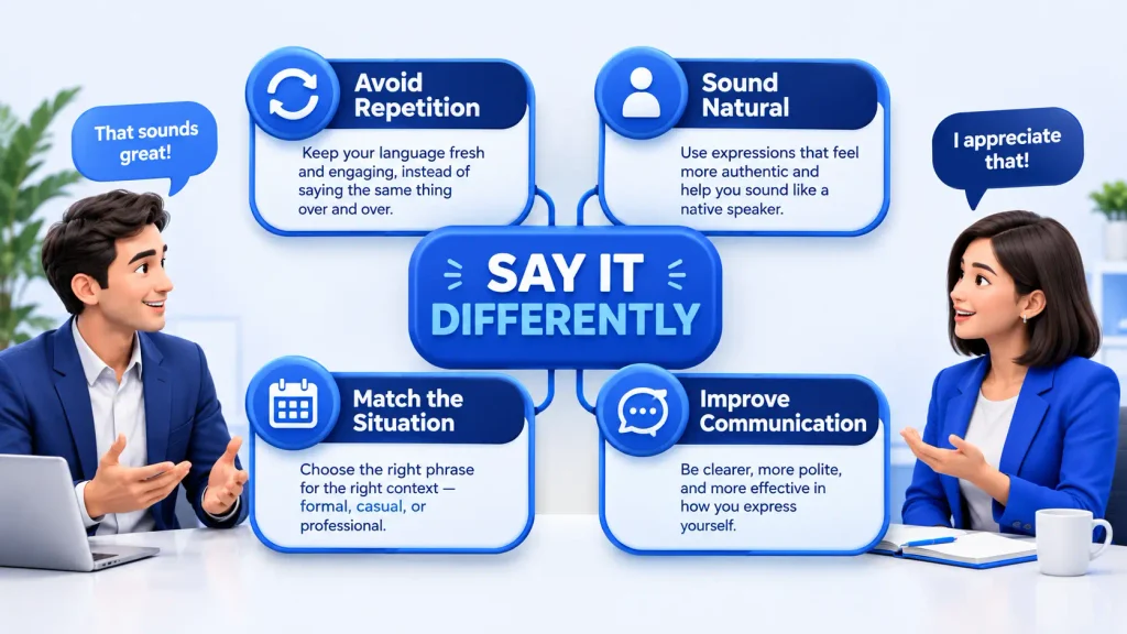 Reasons to use different ways to say something for clearer and more natural communication