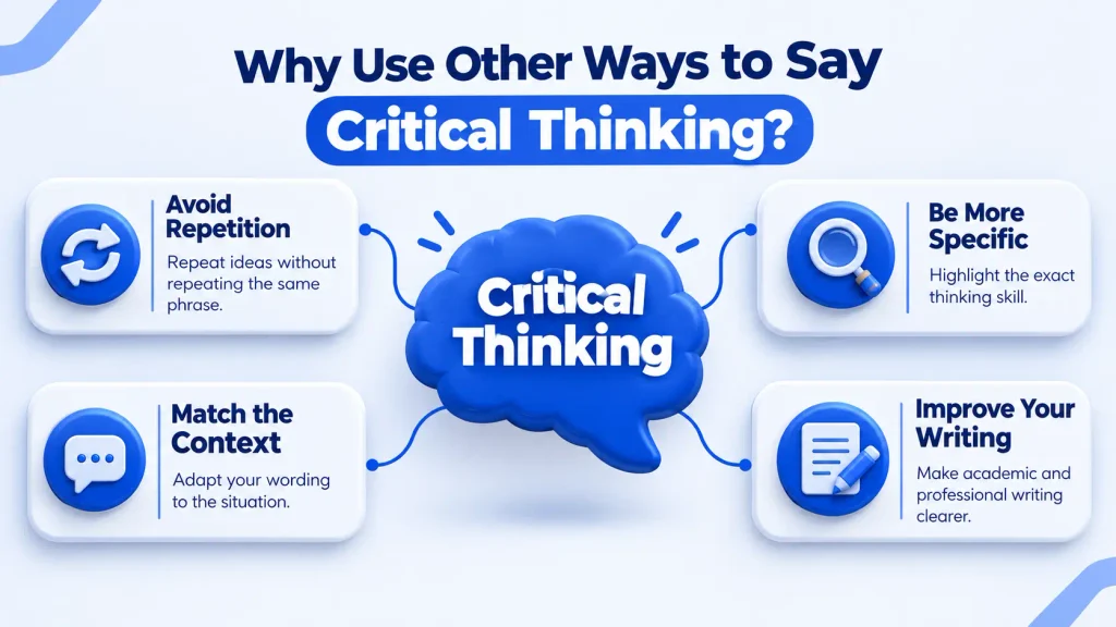 Benefits of using different ways to say critical thinking in academic and professional writing