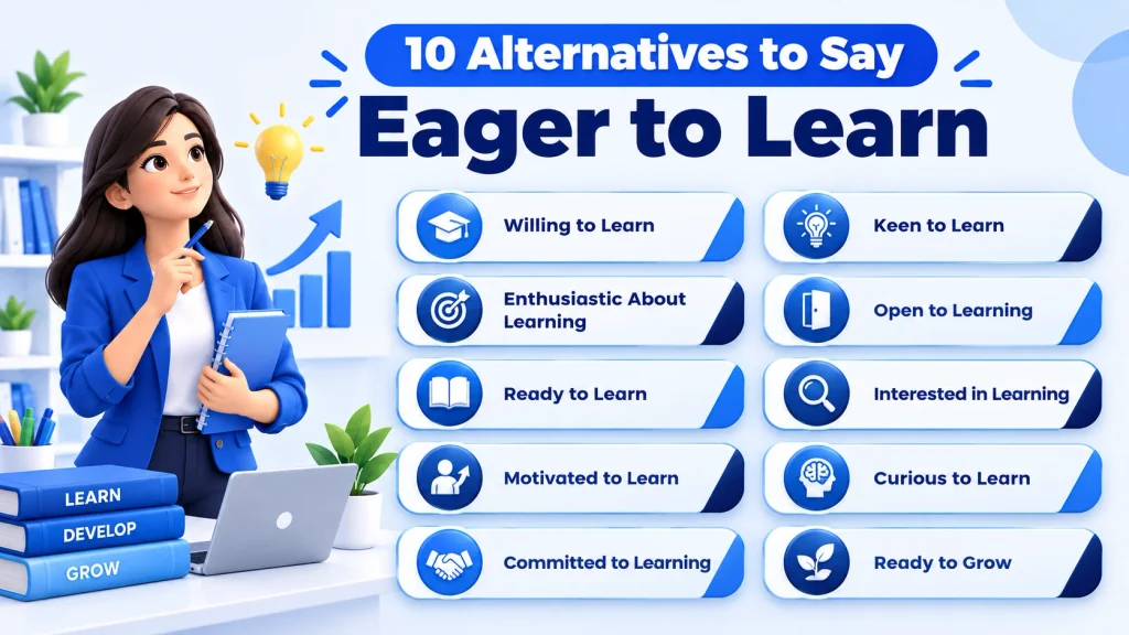 10 alternatives to say eager to learn in professional English