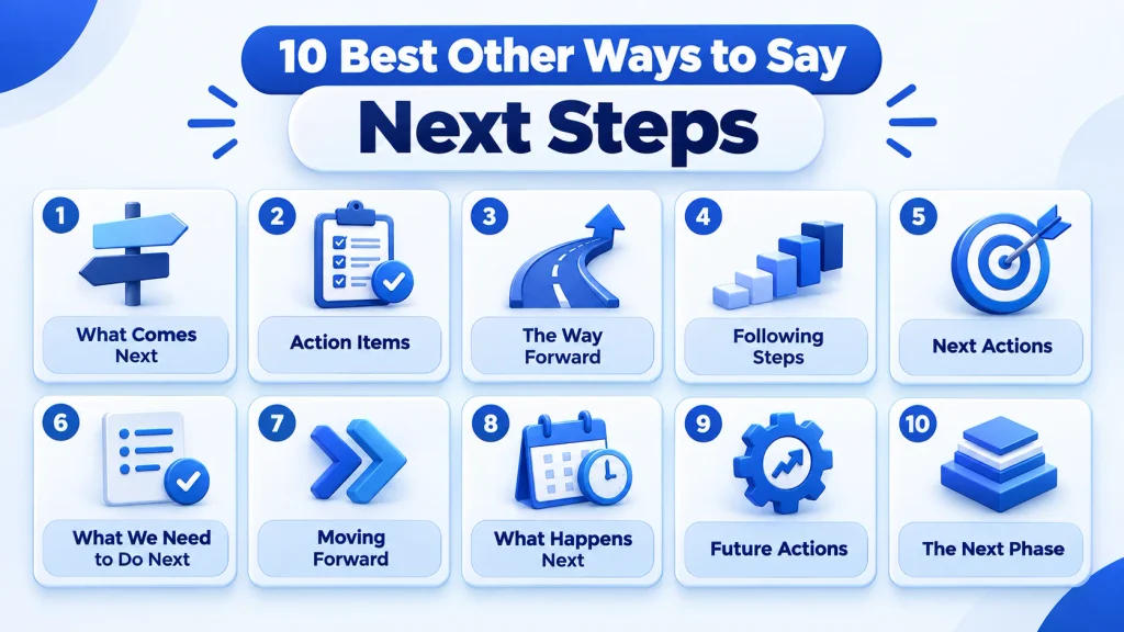 10 alternatives to say next steps in professional and workplace English