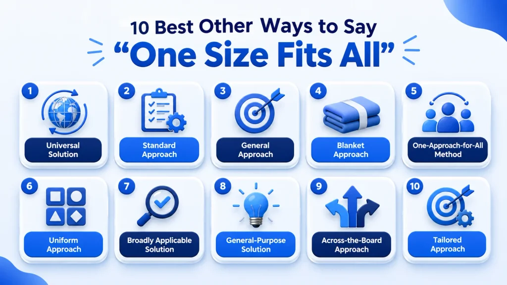 10 alternatives to say one size fits all in professional English