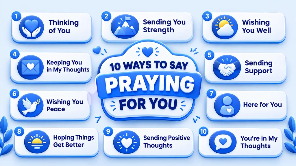 10 alternatives to say praying for you in supportive conversations