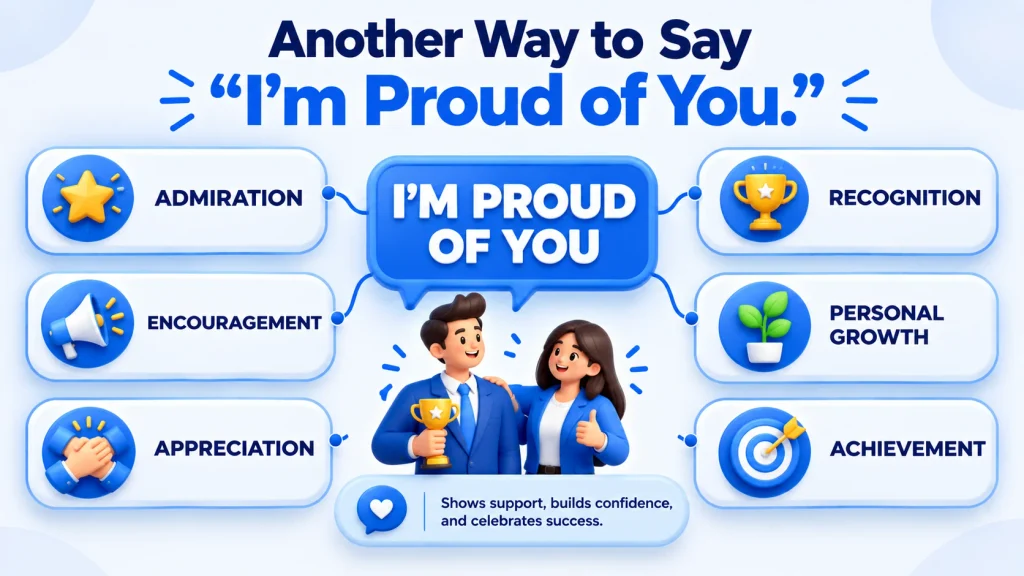 meaning of another way to say I'm proud of you