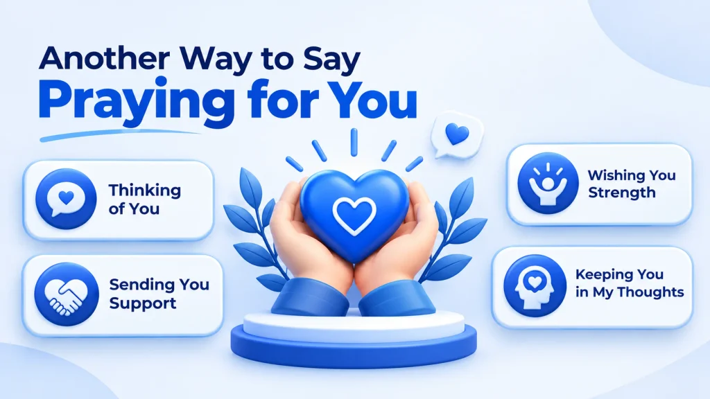 Meaning of another way to say praying for you with supportive expressions