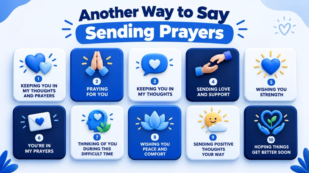 10 alternatives for another way to say sending prayers