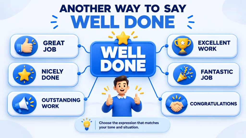 Meaning of another way to say well done with natural praise alternatives