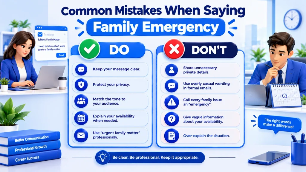 Common mistakes when using family emergency alternatives