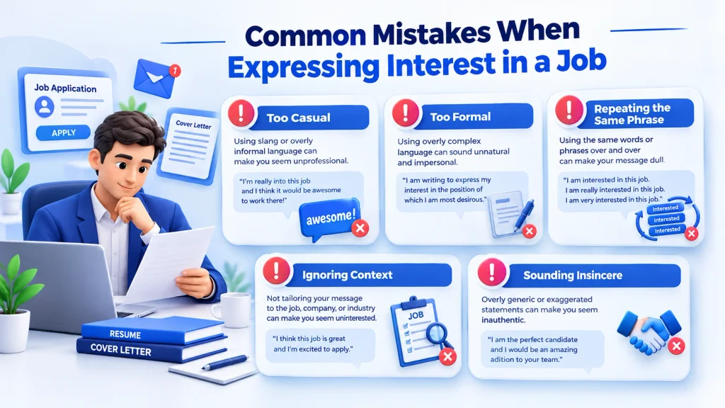 Common mistakes when expressing interest in a job
