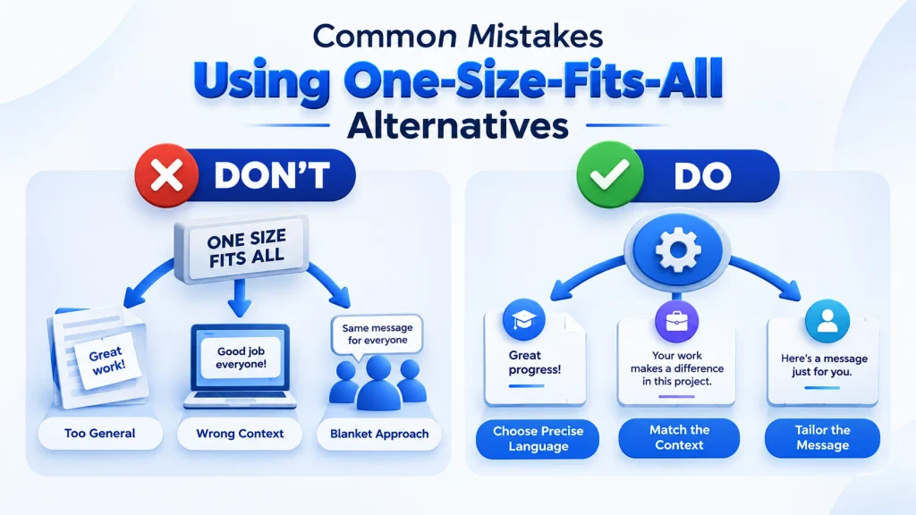 Common mistakes when using alternatives to one size fits all