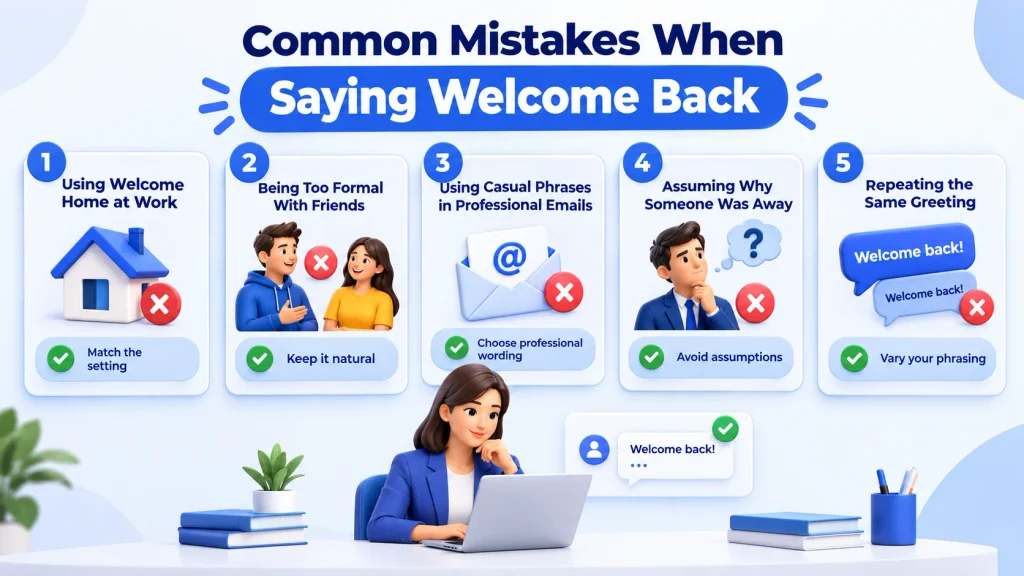 Common mistakes when using welcome back alternatives