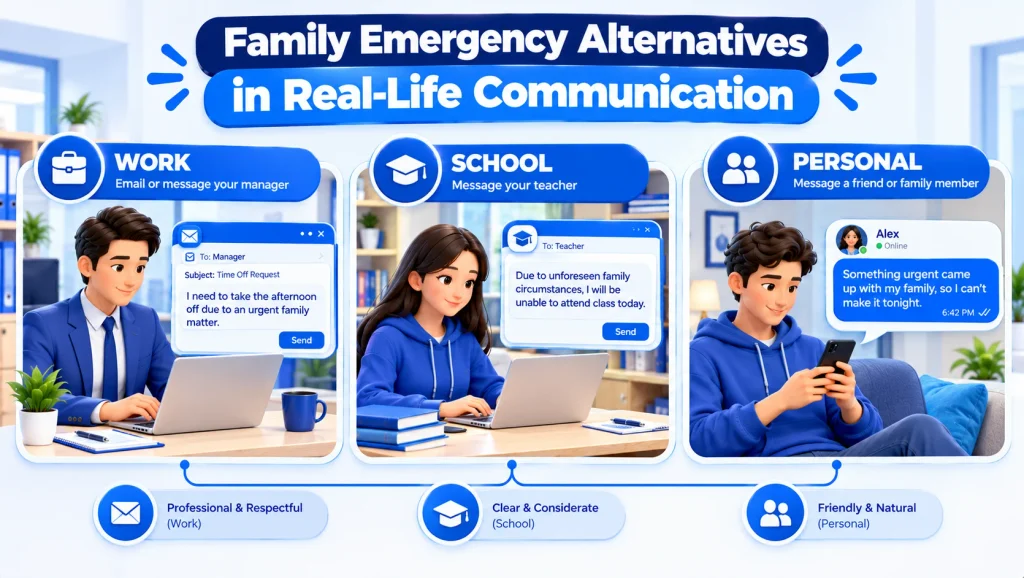 Real-life examples of family emergency alternatives for work school and personal communication