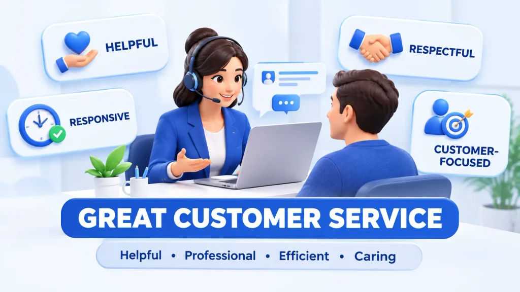 Meaning of another way to say great customer service