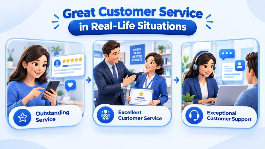 Real-life examples of excellent customer support friendly service and extra effort
