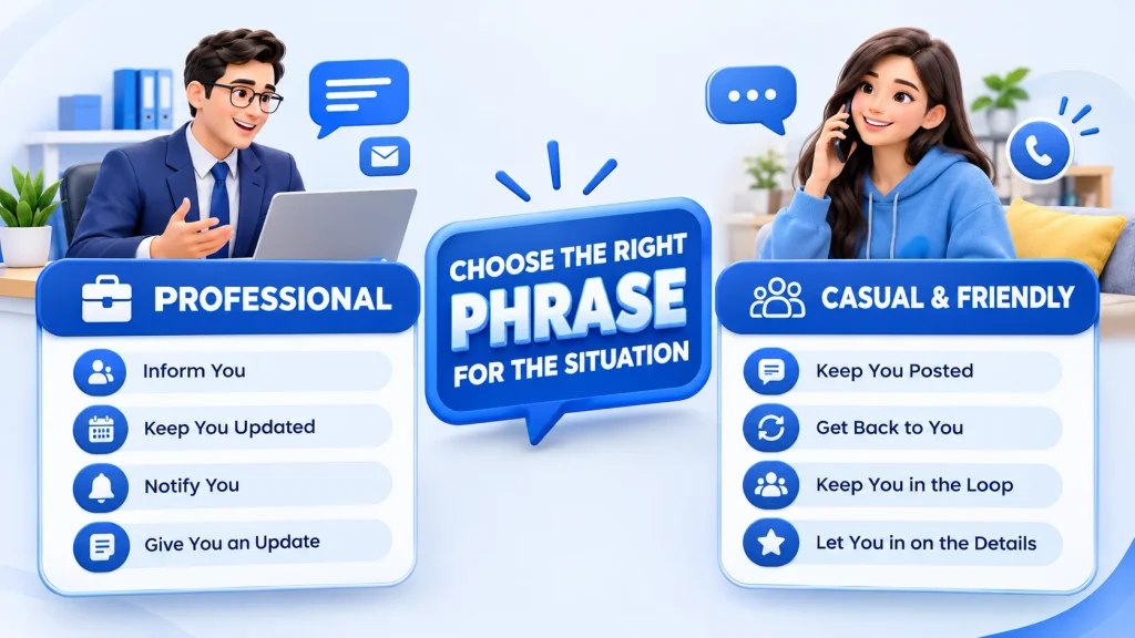 Professional and casual ways to say let you know