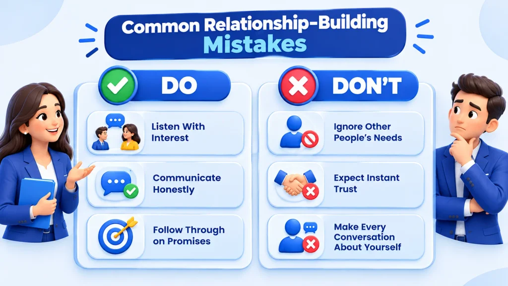 Do’s and don’ts for building strong professional and personal relationships