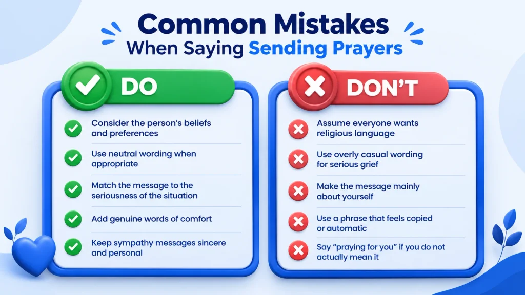 common mistakes when using alternatives to sending prayers