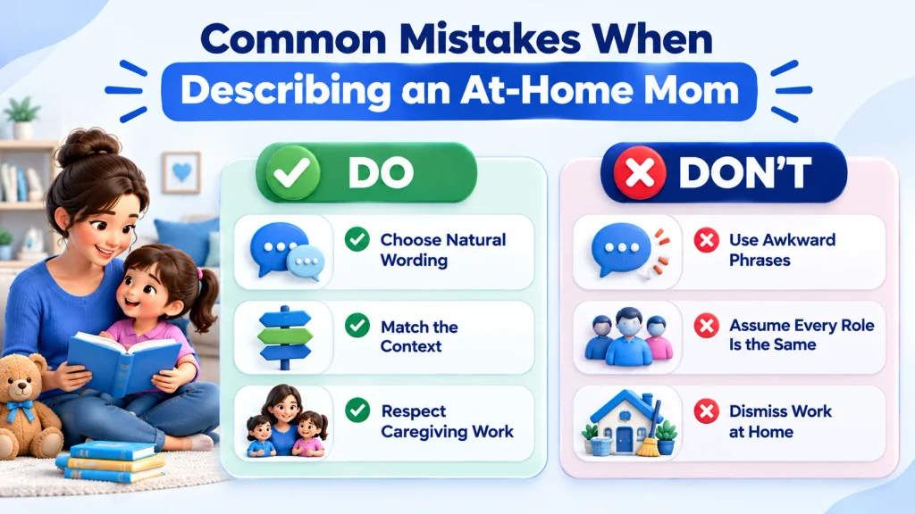Do’s and don’ts for choosing respectful and accurate alternatives to stay-at-home mom