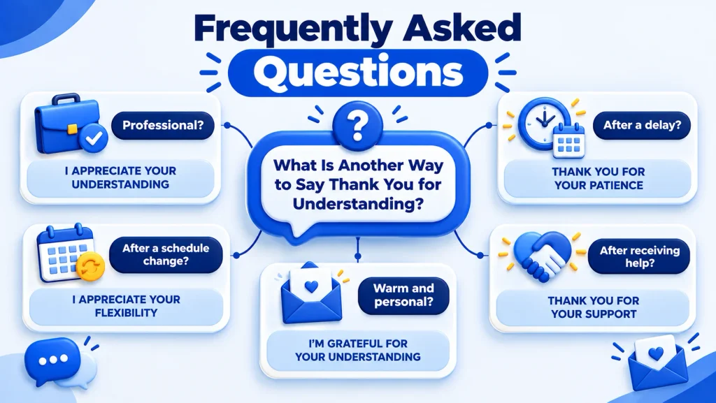 frequently asked questions about alternatives to thank you for understanding