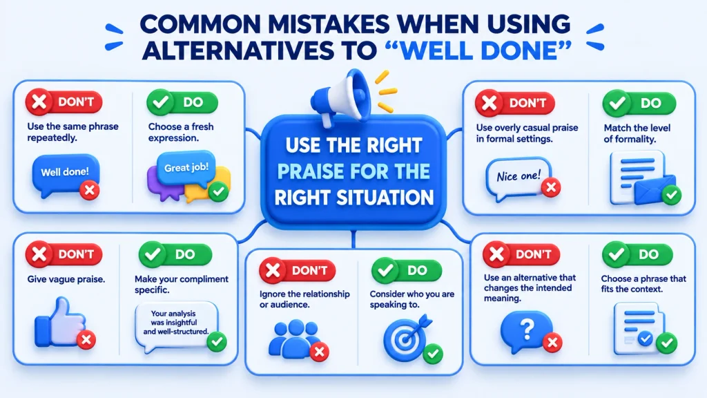 Common mistakes when using alternatives to well done