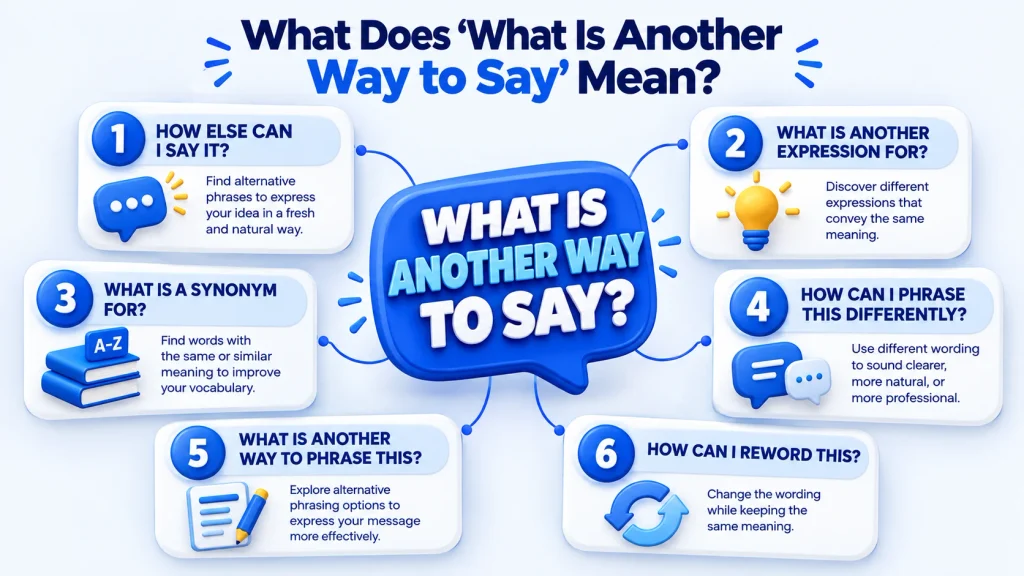 meaning of what is another way to say