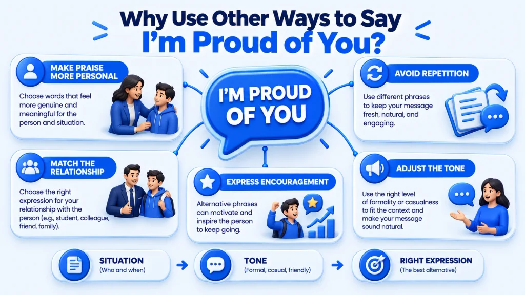 why use other ways to say I'm proud of you