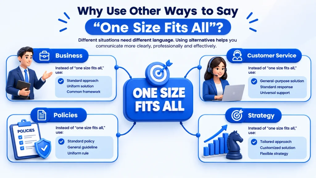 Why use other ways to say one size fits all in workplace communication